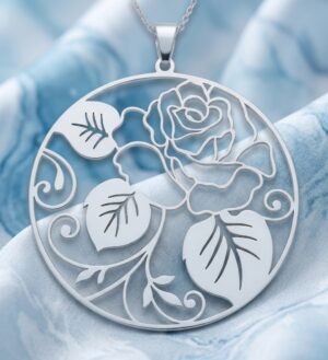 263459b0-d799-4964-85f3-aeb5500c6bd8.jpg Custom Rose Flower Necklace 24K Gold Plated Personalized Pendant