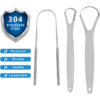 Premium Stainless Steel Tongue Cleaner (3-Pack)