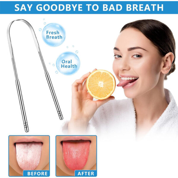 Premium Stainless Steel Tongue Cleaner (3-Pack)