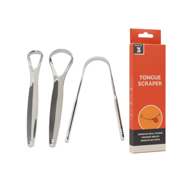 Premium Stainless Steel Tongue Cleaner (3-Pack)
