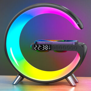 5651039d-38e6-4851-aaef-38be1445e4a4.jpg New Intelligent G Shaped LED Lamp Bluetooth Speake Wireless Charger Atmosphere Lamp App Control For Bedroom Home Decor