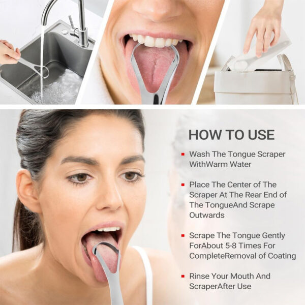 Premium Stainless Steel Tongue Cleaner (3-Pack)